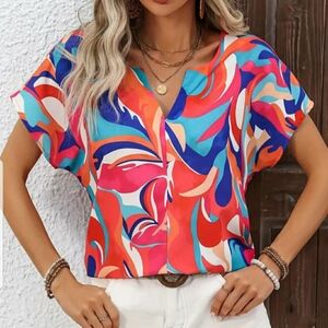 Vibrant Multicolor Women's Top